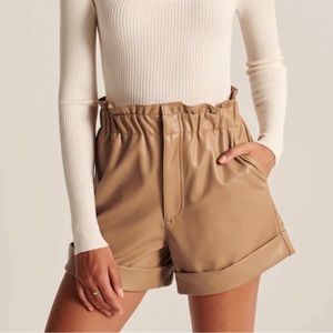 Abercrombie & Fitch Faux Leather Shorts